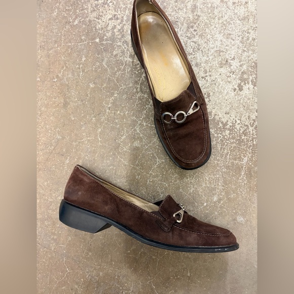 Brunate Shoes - Brunate genuine suede horsebit Italian brown loafers